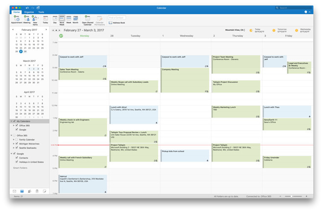 subscribe to google calendar in outlook 2016 for mac